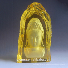 2015 hot sale gravado K9 Budismo cristal iceberg para religião, ouro budismo cristal